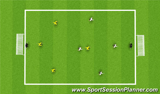 Football/Soccer Session Plan Drill (Colour): Arrival Scrimmage