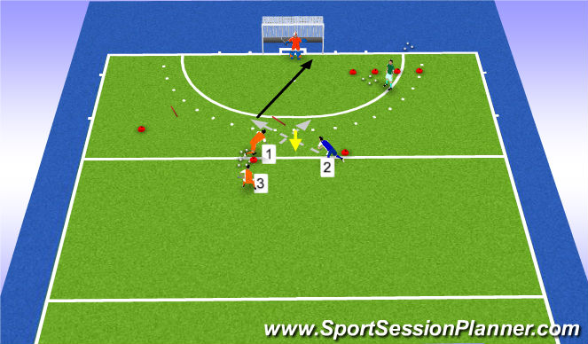 Hockey Session Plan Drill (Colour): Screen 1