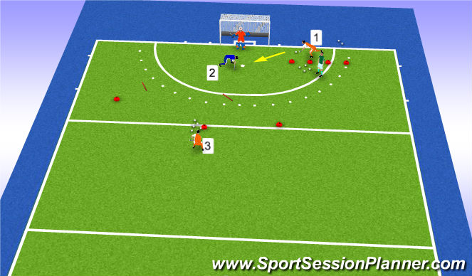 Hockey Session Plan Drill (Colour): Screen 4