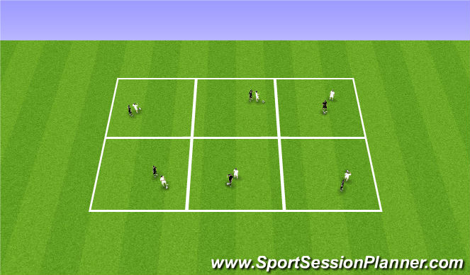 Football/Soccer Session Plan Drill (Colour): Keep Ball