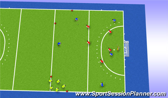 Hockey Session Plan Drill (Colour): Choose your Goal