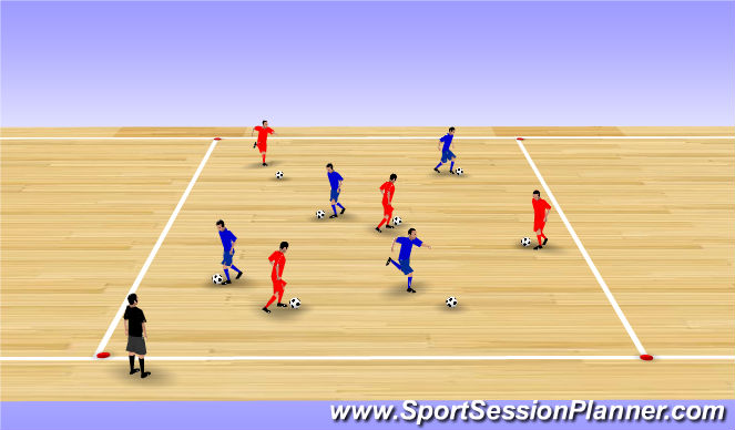 Futsal Session Plan Drill (Colour): Intro/Warm Up