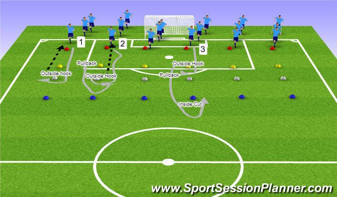 Football/Soccer Session Plan Drill (Colour): Pirates Relay