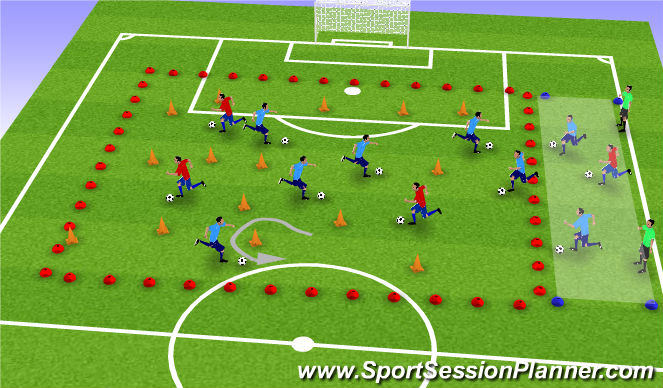 Football/Soccer Session Plan Drill (Colour): Collectin Treasure