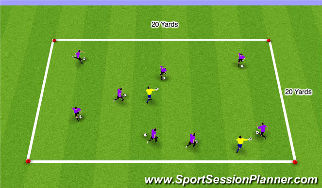 Football/Soccer Session Plan Drill (Colour): Marble Kings