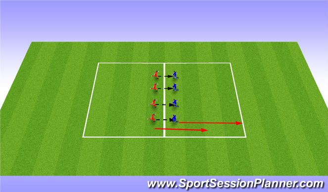 Football/Soccer Session Plan Drill (Colour): Warm Up