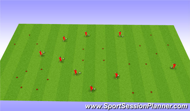 Football/Soccer Session Plan Drill (Colour): Warm Up