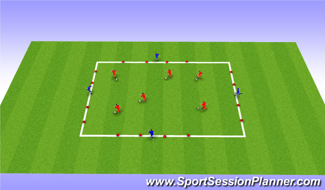 Football/Soccer Session Plan Drill (Colour): Warm Up