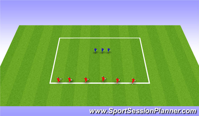 Football/Soccer Session Plan Drill (Colour): Warm Up