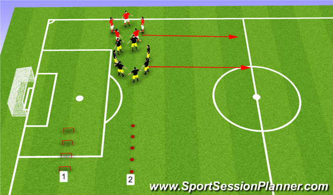 Football/Soccer Session Plan Drill (Colour): Warm Up