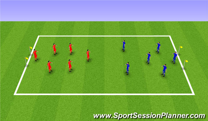 Football/Soccer Session Plan Drill (Colour): Game - 6v6