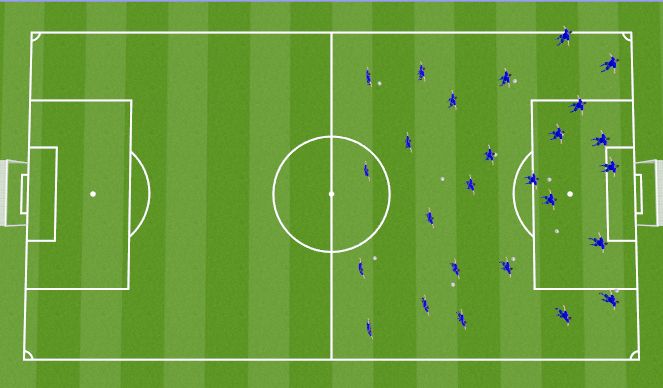 Football/Soccer Session Plan Drill (Colour): Warm up