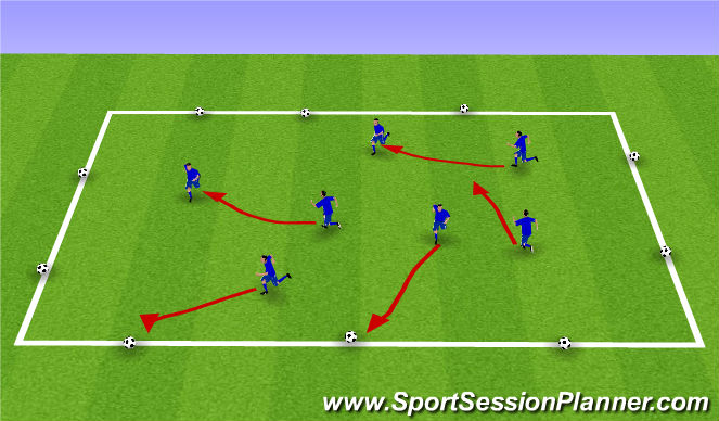 Football/Soccer Session Plan Drill (Colour): Activity 1 - Everyone's it