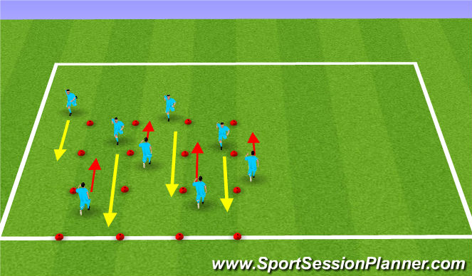 Football/Soccer Session Plan Drill (Colour): Warm Up