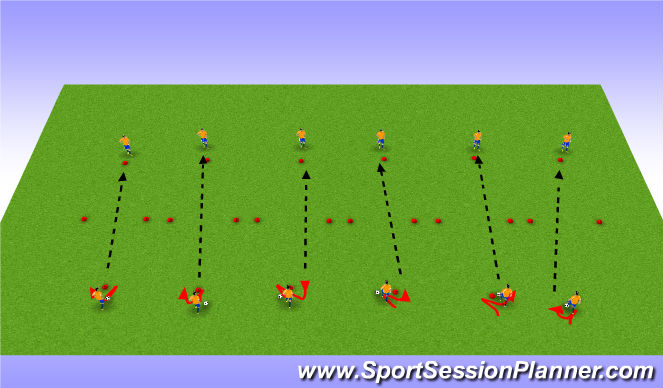 Football/Soccer Session Plan Drill (Colour): Warm Up