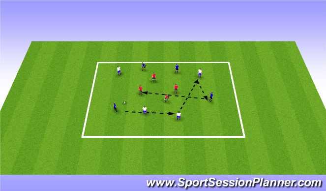 Football/Soccer Session Plan Drill (Colour): Technical Warm-up