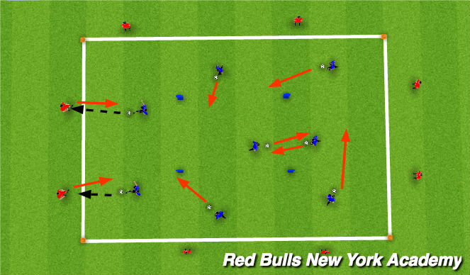 Football/Soccer Session Plan Drill (Colour): Warm Up