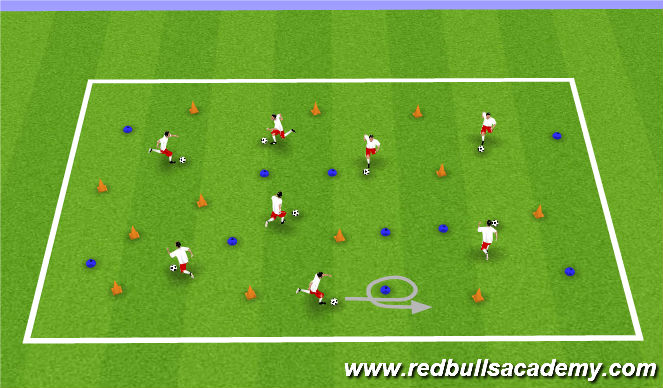 Football/Soccer Session Plan Drill (Colour): Pirate Island