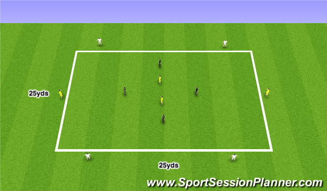 Football/Soccer Session Plan Drill (Colour): 8v4 Possession