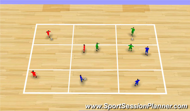 Futsal Session Plan Drill (Colour): Pass Move Receive