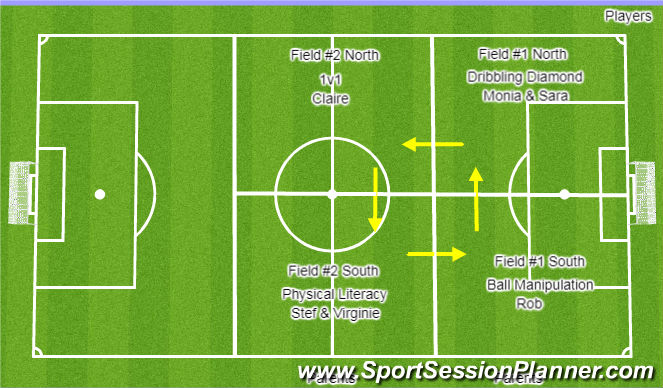 Football/Soccer: Week #1 Dribbling (Technical: Dribbling and RWB, Beginner)