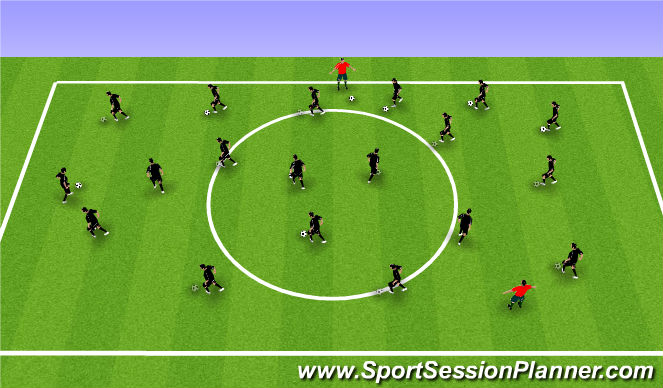 Football/Soccer Session Plan Drill (Colour): Ball Manipulation