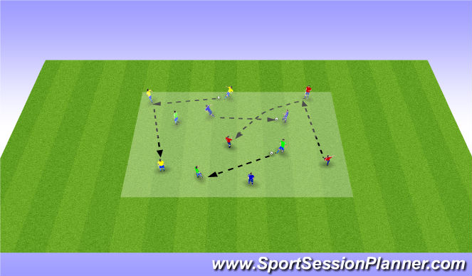 Football/Soccer Session Plan Drill (Colour): Technical Session