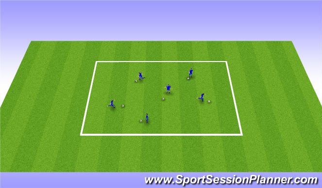 Football/Soccer Session Plan Drill (Colour): Ball Manipulation