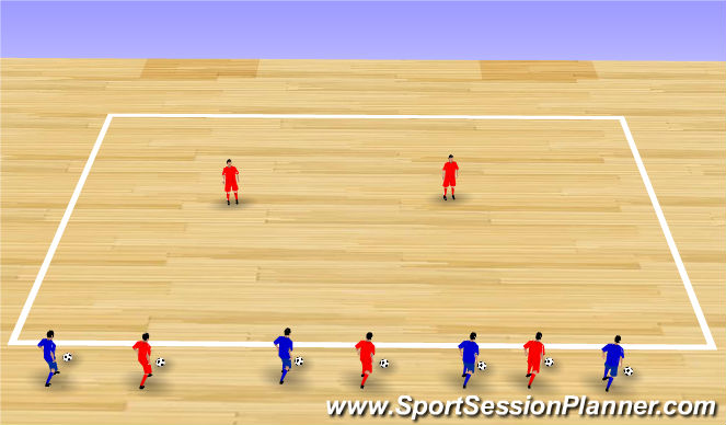 Futsal Session Plan Drill (Colour): Pirates