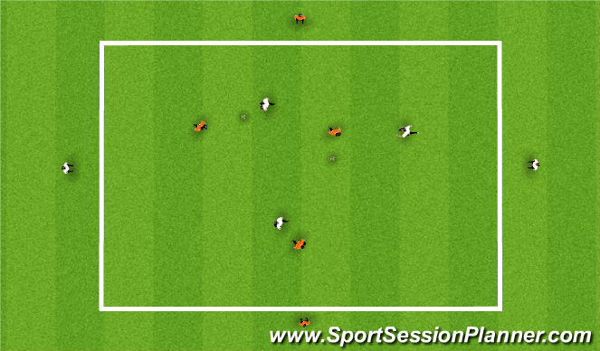 Football/Soccer Session Plan Drill (Colour): One Touch