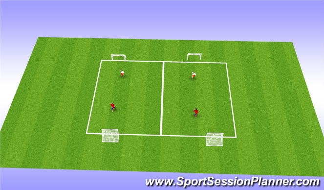 Football/Soccer Session Plan Drill (Colour): Global 2vs2