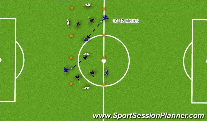 Football/Soccer Session Plan Drill (Colour): Skill Training