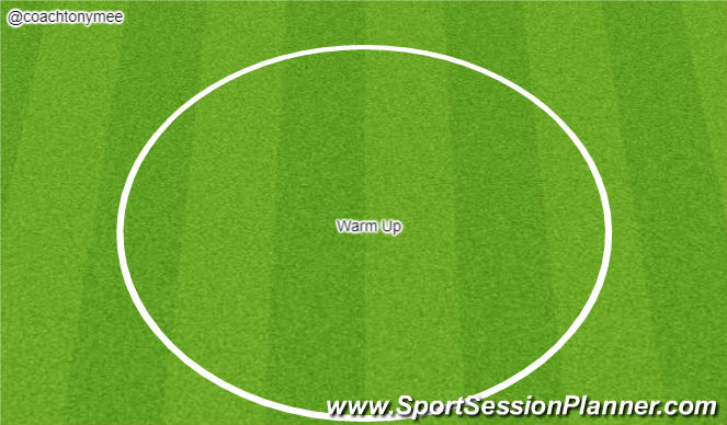 Football/Soccer Session Plan Drill (Colour): Warm Up