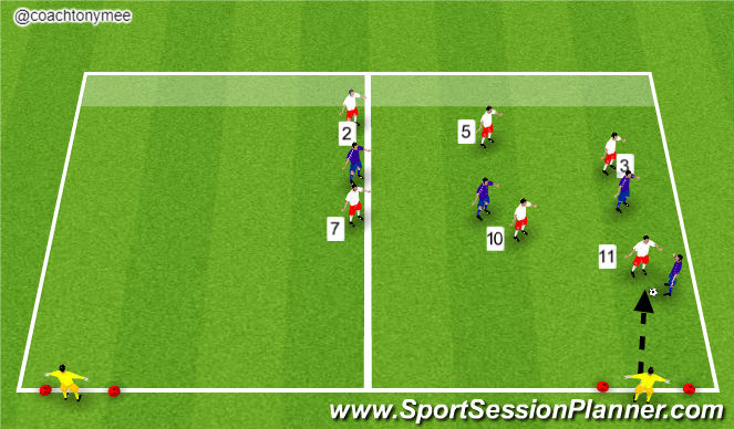 Football/Soccer Session Plan Drill (Colour): Drill