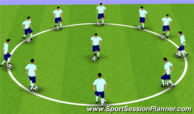 Football/Soccer Session Plan Drill (Colour): Touches