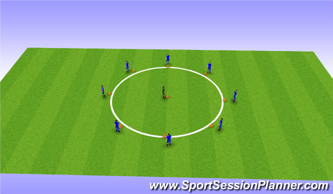 Football/Soccer Session Plan Drill (Colour): Warm up