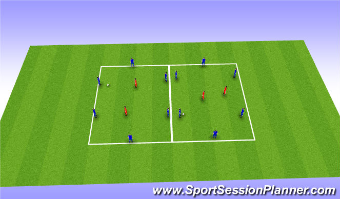 Football/Soccer Session Plan Drill (Colour): Warm Up