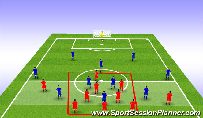 Football/Soccer Session Plan Drill (Colour): Central