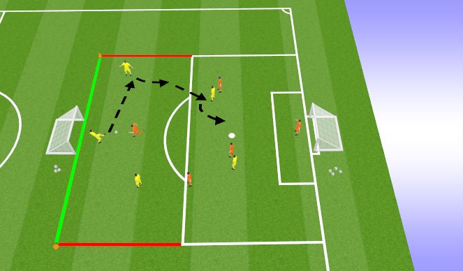 Football/Soccer Session Plan Drill (Colour): Skill Game: First Touch