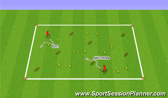 Football/Soccer Session Plan Drill (Colour): Technical Warm Up