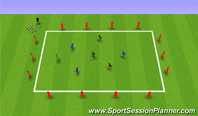 Football/Soccer Session Plan Drill (Colour): 30 passes