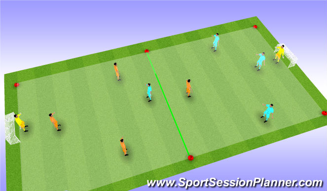 Football/Soccer Session Plan Drill (Colour): Skill Game