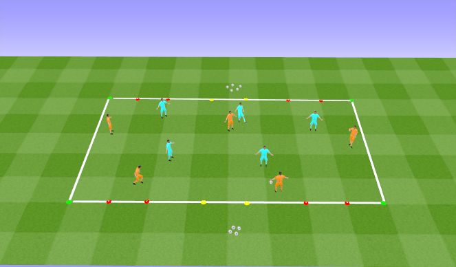 Football/Soccer Session Plan Drill (Colour): Skill Training (20mins)