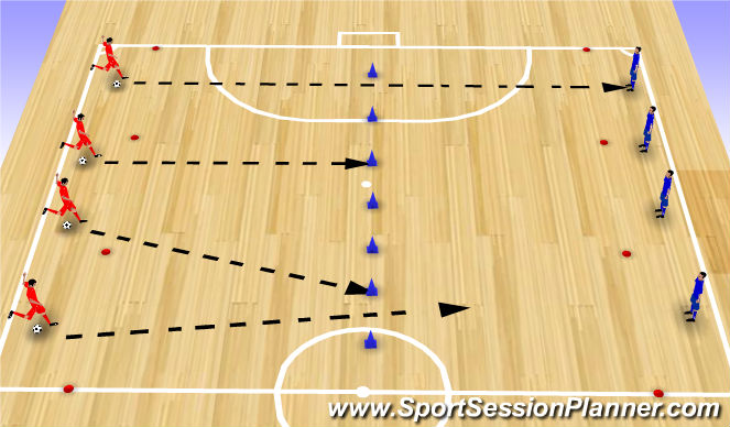 Futsal Session Plan Drill (Colour): Battleships