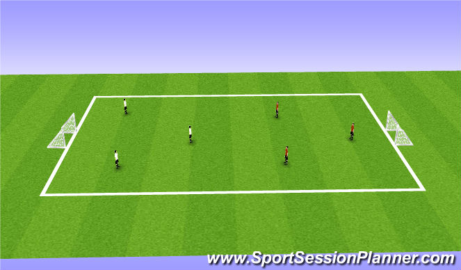 Football/Soccer Session Plan Drill (Colour): SSG