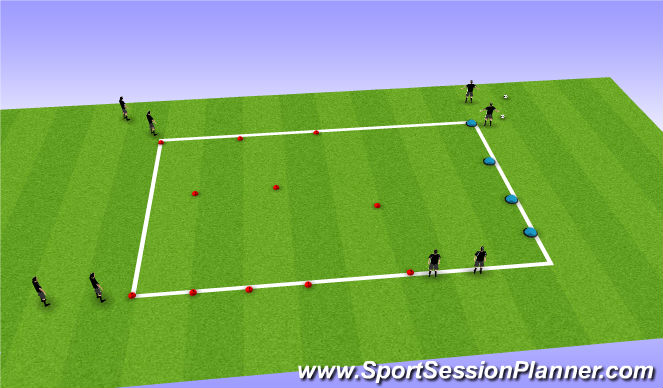 Football/Soccer Session Plan Drill (Colour): Circuit