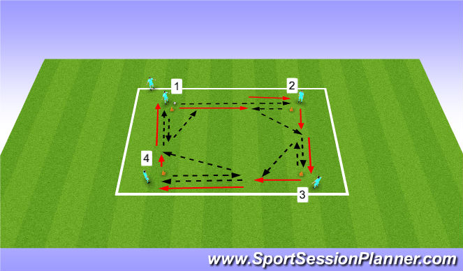 Football/Soccer Session Plan Drill (Colour): Passing - Short