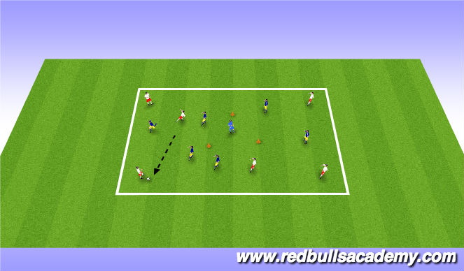 Football/Soccer Session Plan Drill (Colour): Passing Theme