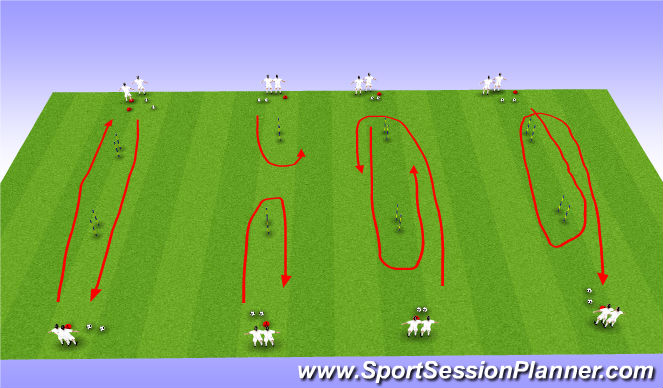 Football/Soccer Session Plan Drill (Colour): Technical warm-up ;mega touch