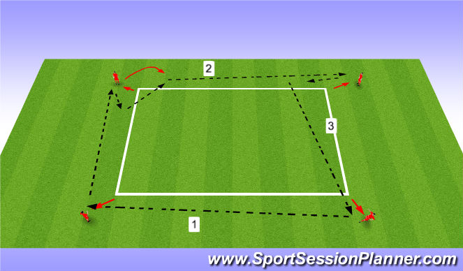 Football/Soccer Session Plan Drill (Colour): Passing Diamond to Goal